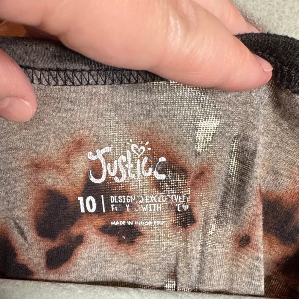 Justice Black and Brown Tie-Dye Tank Top